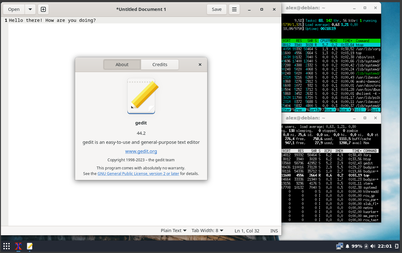 Running 'Budgie desktop'